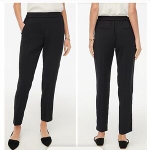 J. Crew Women’s Elastic Waist Black Cropped Dress Pants Trousers Size 6